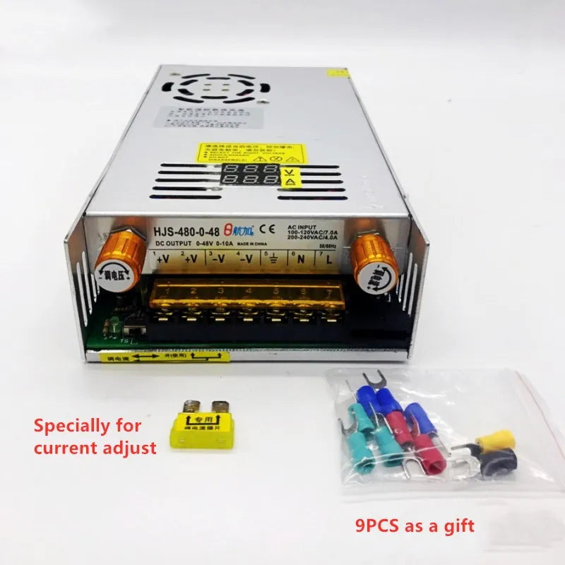 DC 5V 12V 24V 36V 48V Adjustable Switching Power Supply 60V 80V 120V 220V 480W With Digital Display Power Supply Voltage 12V 10A Oasis Select