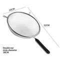 Ergonomic Kitchen Strainer with Non-Slip Handle & Hook Food Safe for Christmas Recipe Prep Fruit Vegetable Draining Oasis Select H