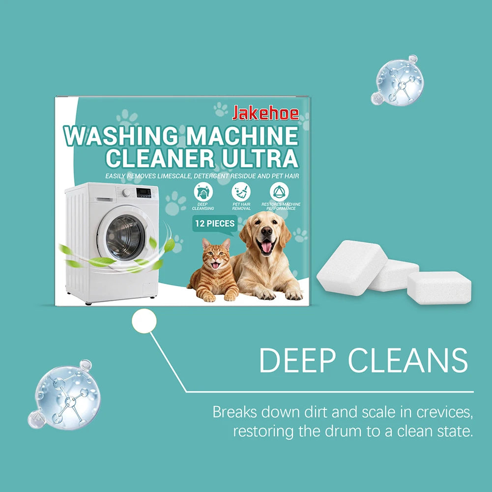 Washing Machine Cleaner Tablets | Deep Clean & Descale 12 Pack