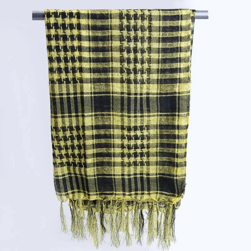 1/2pcs Men Women Scarf Plaid Tartan Lightweight Cotton Keffiyeh Scarf For Winter Square Shawl Scarf Tactical Neck Warmer Cover Oasis Select