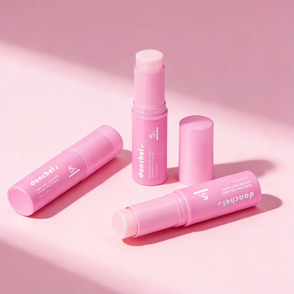 PDRN Pink Collagen Volume Multi Balm Fast Absorbing Smooth & Plump Face Skin Portable Collagen Stick Suitable For All Skin Types Oasis Select 3 pcs
