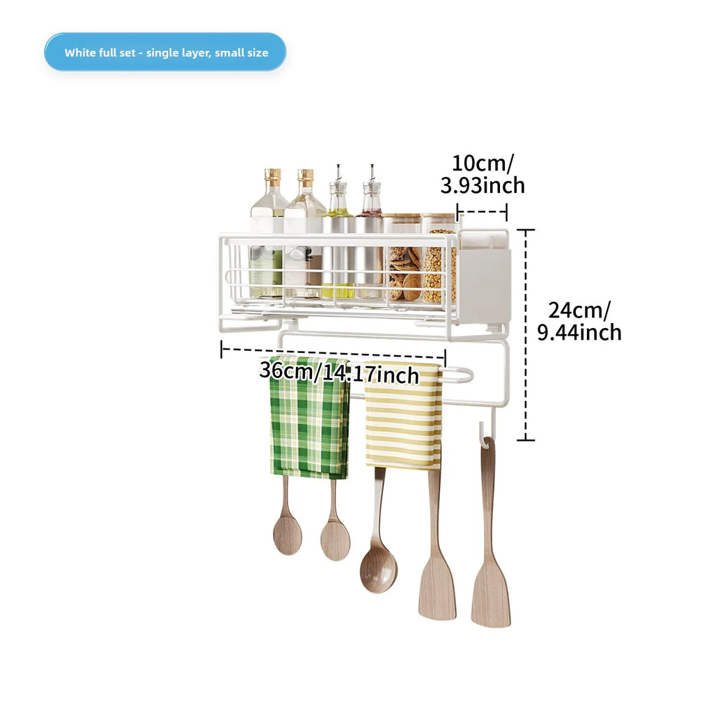 Magnetic suction pull refrigerator rack Multifunctional magnetic seasoning rack Kitchen roll paper rack Refrigerator side Oasis Select Single small QT