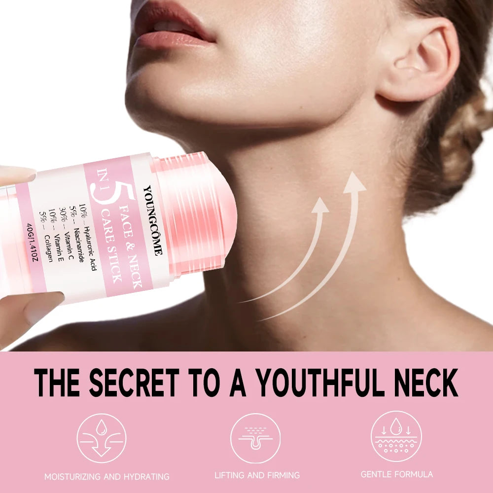 YOUNGCOME Face Cream & Neck Stick Set – Hyaluronic Acid, Vit C