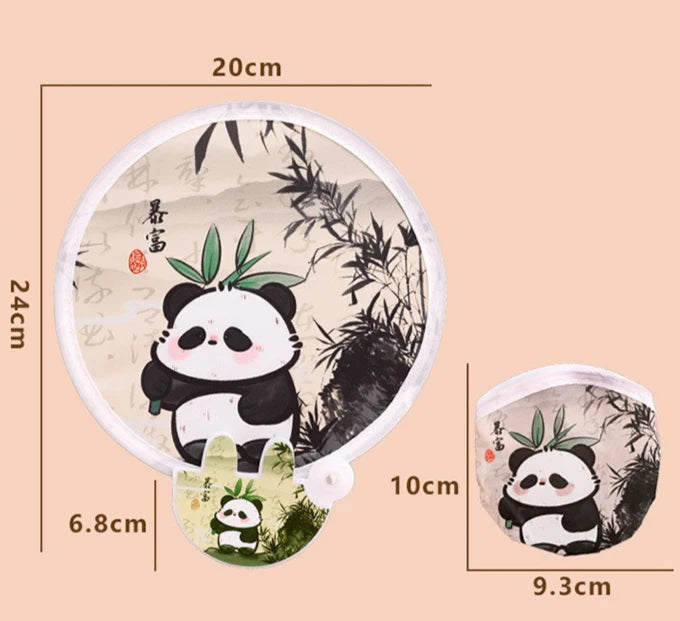 1Pc Cute Cat Folding Fan - Cat Design, 2-In-1 Cooling And Sun Protection, Portable Handheld with Storage Bag, Summer Accessory Oasis Select