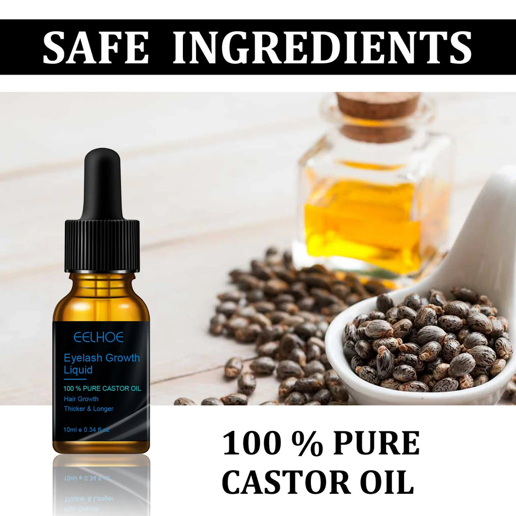 Eyebrows Natural Thick Slender Curl Curl Moist Natural Castor Oil Growth Liquid Serum Extension Eyelash Female Makeup Product Oasis Select