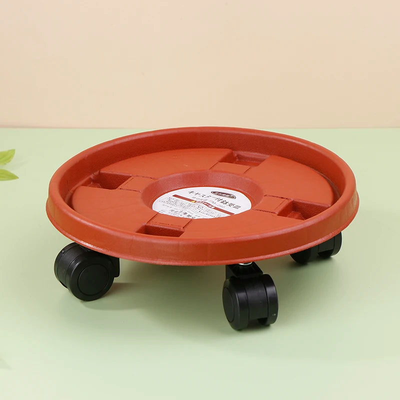 Rolling Plant Stand Tray with Wheels – Heavy Duty Pot Caddy