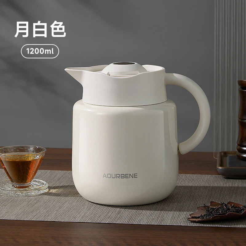 Stewed Teapot Household Old White Tea Smothered Pot Tea Water Separation Thermal Insulation Brewing Kettle Oasis Select White 1200ml