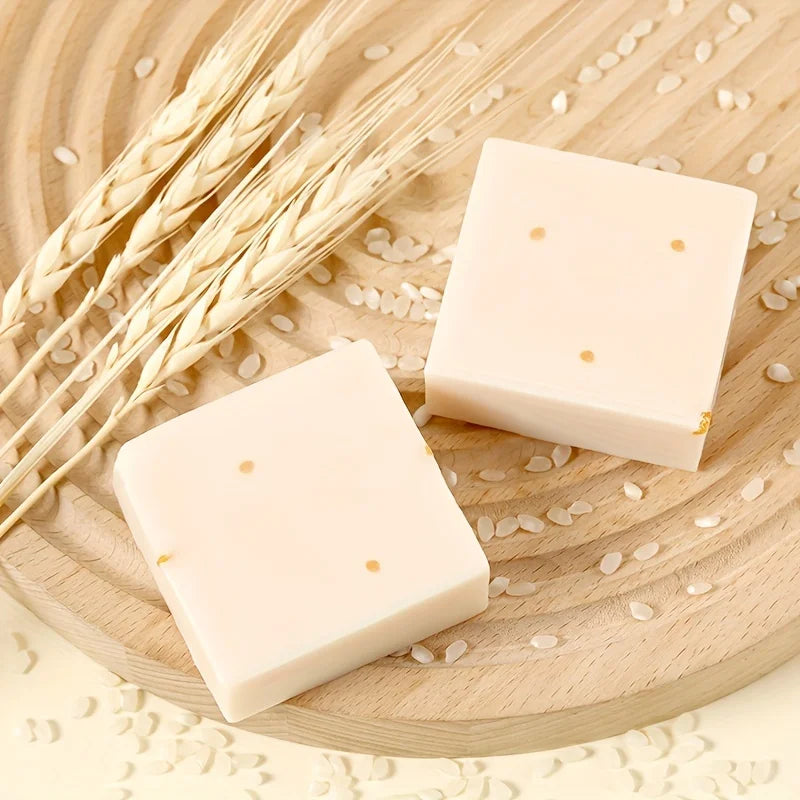Original Milk Rice Soap Essential Oil Soap Bath Handmade Soap Deep Cleansing Skin 60g(2.12oz) Oasis Select