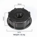 1Pc Durable IBC Tank Adapter - S60x6 Coarse Threaded Cap (60mm Female Thread) to 1/2", 3/4", 1" Connector Oasis Select A