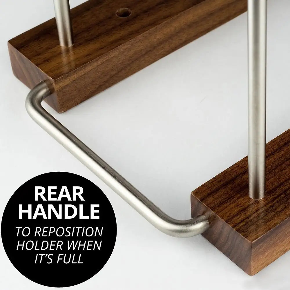 Retro Solid Walnut Vinyl Record Holder Space Saving Portable Album Display Holder Adjustable CD Racks Oasis Select
