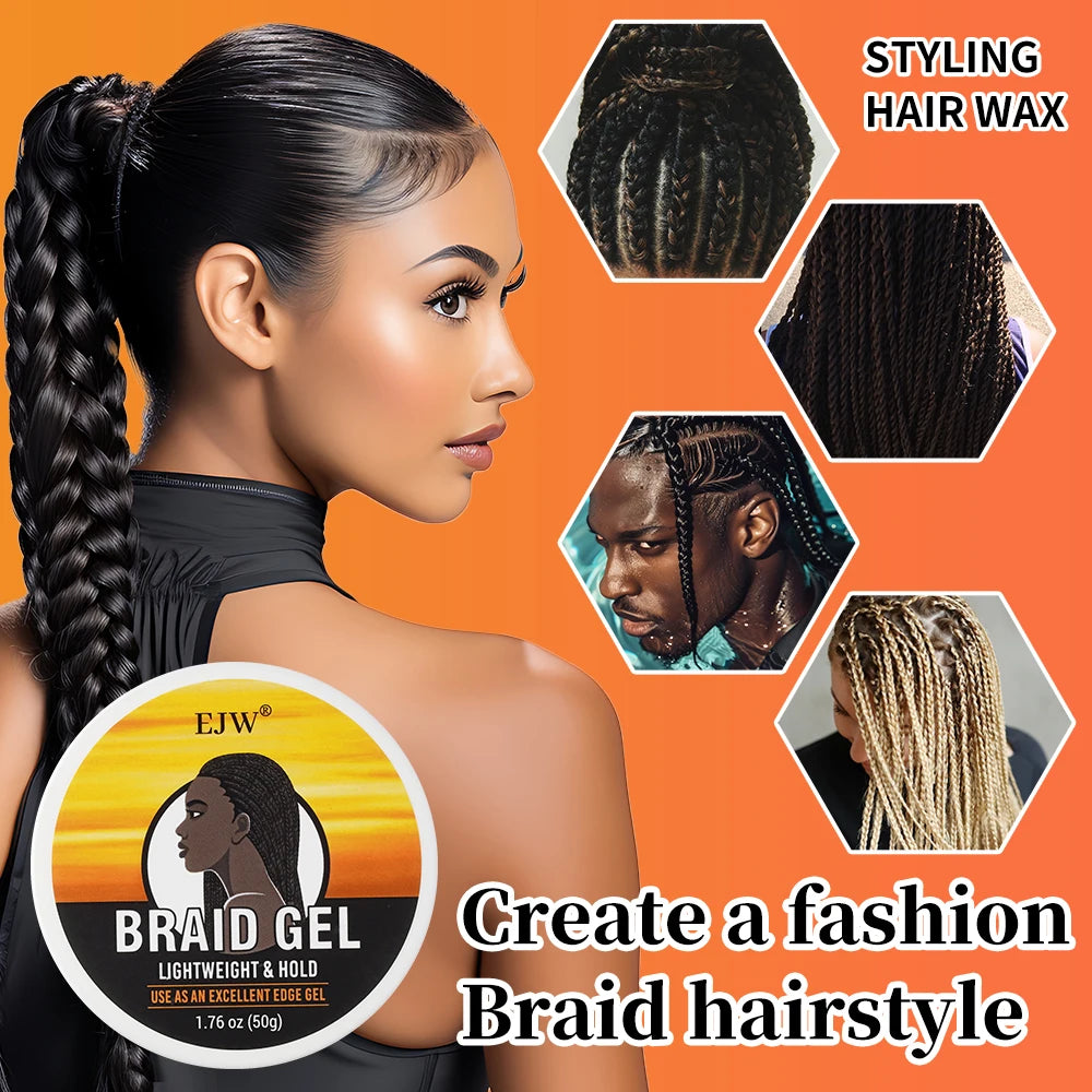EJW Hair Braid Gel & Styling Wax – Edge Control & Curl Define Hair Styling Gel Oasis Select