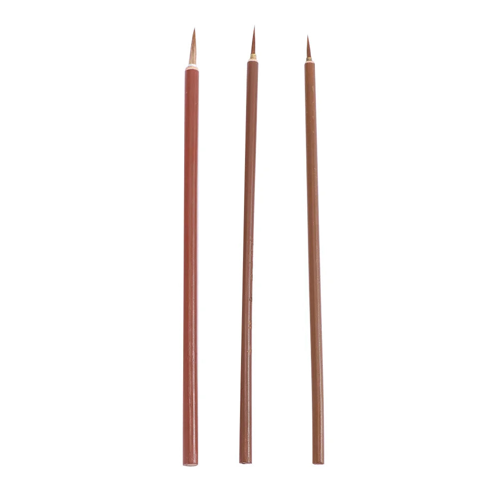 3-Piece Calligraphy Hook Line Paint Brush Set – S, M & L