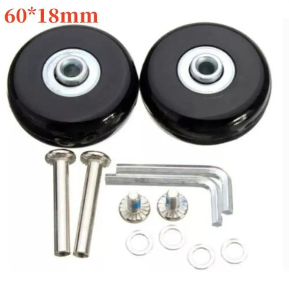 Casters Silent Repair Replacement Universal Durable Travel Luggage Wheel Suitcase Parts Axles Sliding Wear Resistant Flexible Oasis Select 60mmx18mm-2pcs