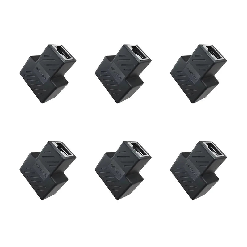 1/2/4/6pcs Cable Ethernet Cable Extender Network Connector 1 To 2 Ways Docking Plug RJ45 Splitter Adapters Cables Connectors Oasis Select 6pcs