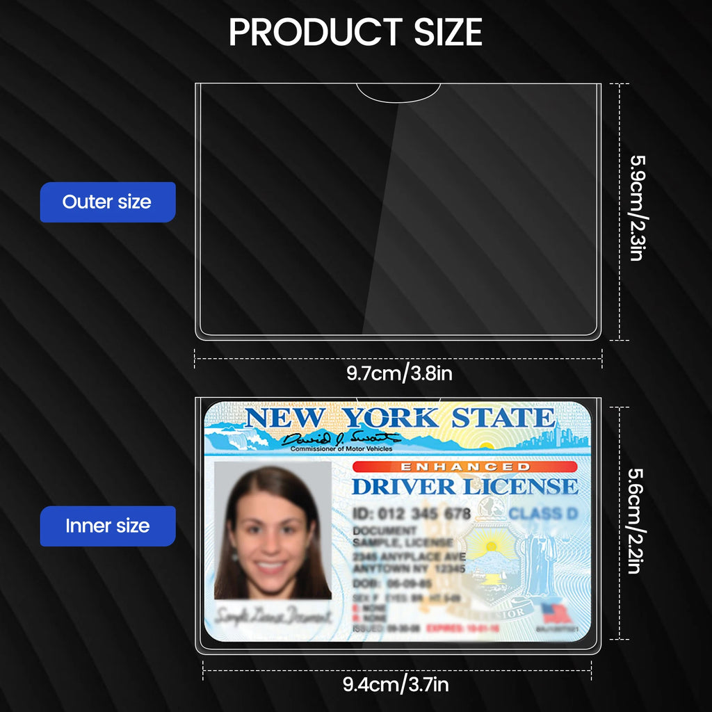 Social Security Card Protective Case, Ultra-Clear Durable 20Mil Storage Sleeve for EHIC/Credit Card/EU Driver's License/ID Card Oasis Select