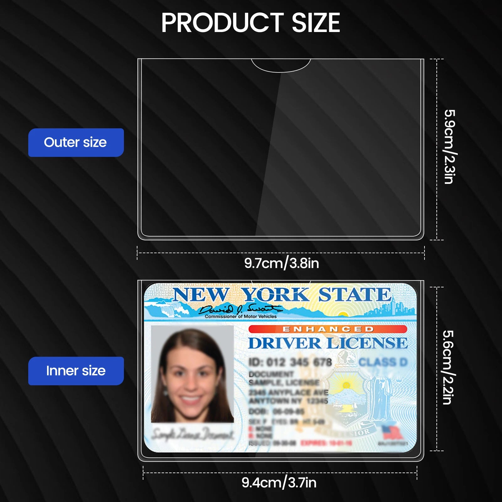 Social Security Card Protective Case, Ultra-Clear Durable 20Mil Storage Sleeve for EHIC/Credit Card/EU Driver's License/ID Card Oasis Select