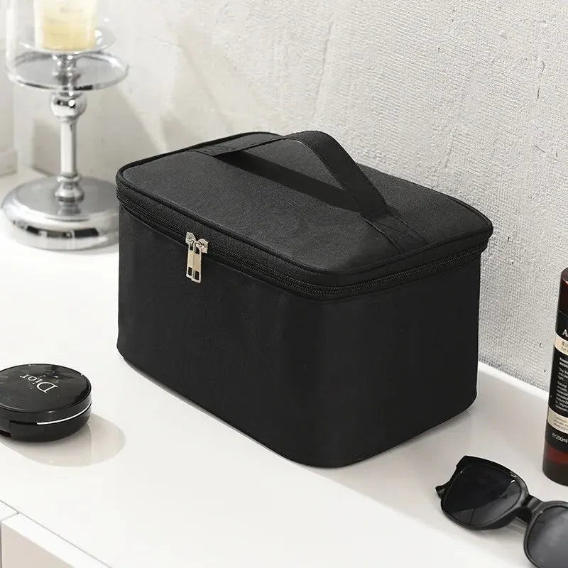 Men's Large Double Layer Travel Toiletry Bag – Oxford Wash Bag Travel Toiletry Bag Oasis Select Black