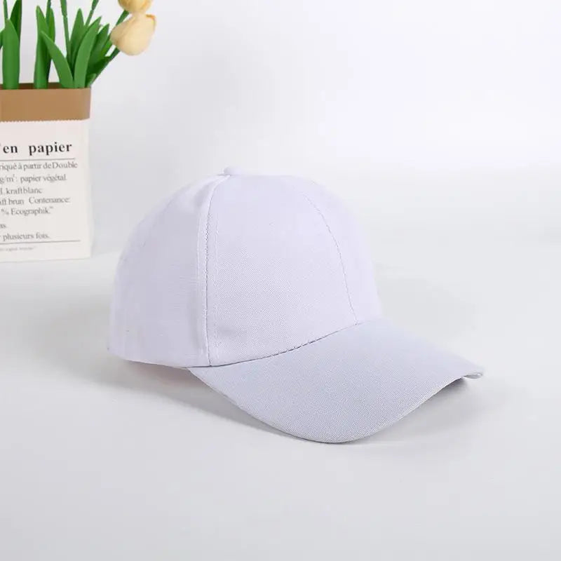 Solid Color Baseball Cap Sun Hat for Women – All Seasons