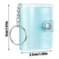2 Inch Mini Photo Album Mini Keyring ID Instant Pictures Interstitial Storage Case Card Collect Book Photocard Holder Keyring Oasis Select Blue
