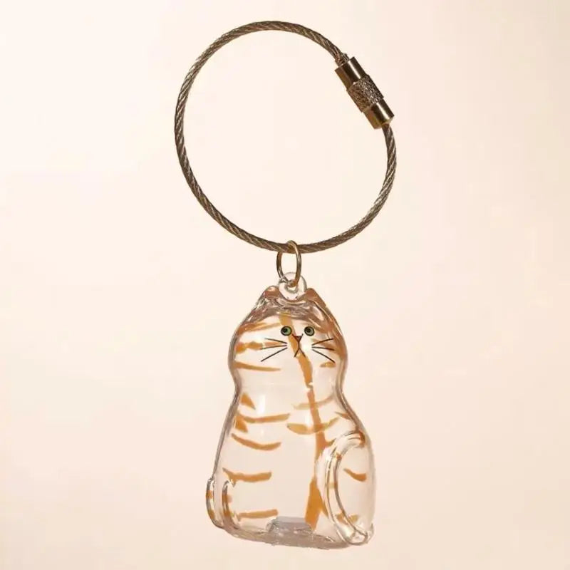 Cat Keychain Pendant Backpack Cat Hair Storage Box Hanging Cat Bag Hanging Pet Hair Grooming Souvenirs Oasis Select A5