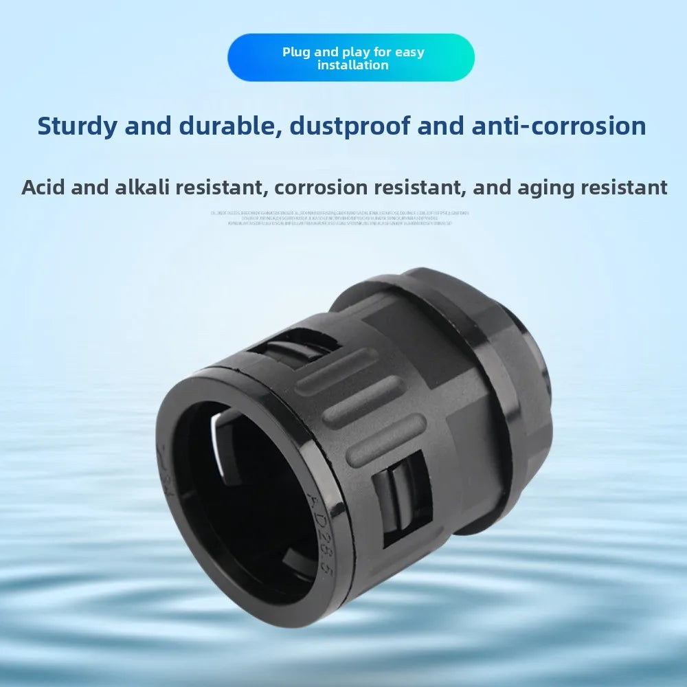 10 pcs Nylon Plastic Corrugated Tube Connectors Pipe Joint AD13 15.8 18.5 21.2 25 28.5 34.5 End Fittings Plastic Conduit Gland Oasis Select