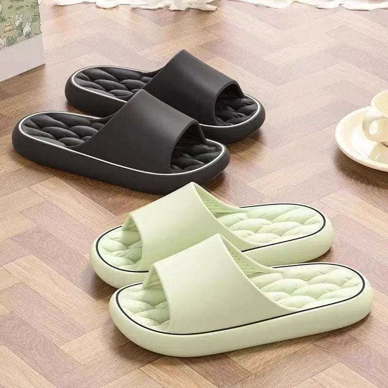 Super Light Soft Slippers Simple Fashion Slides EVA Elastic Shoes Colorful Sneakers In Door Bathroom Flip Flops Oasis Select