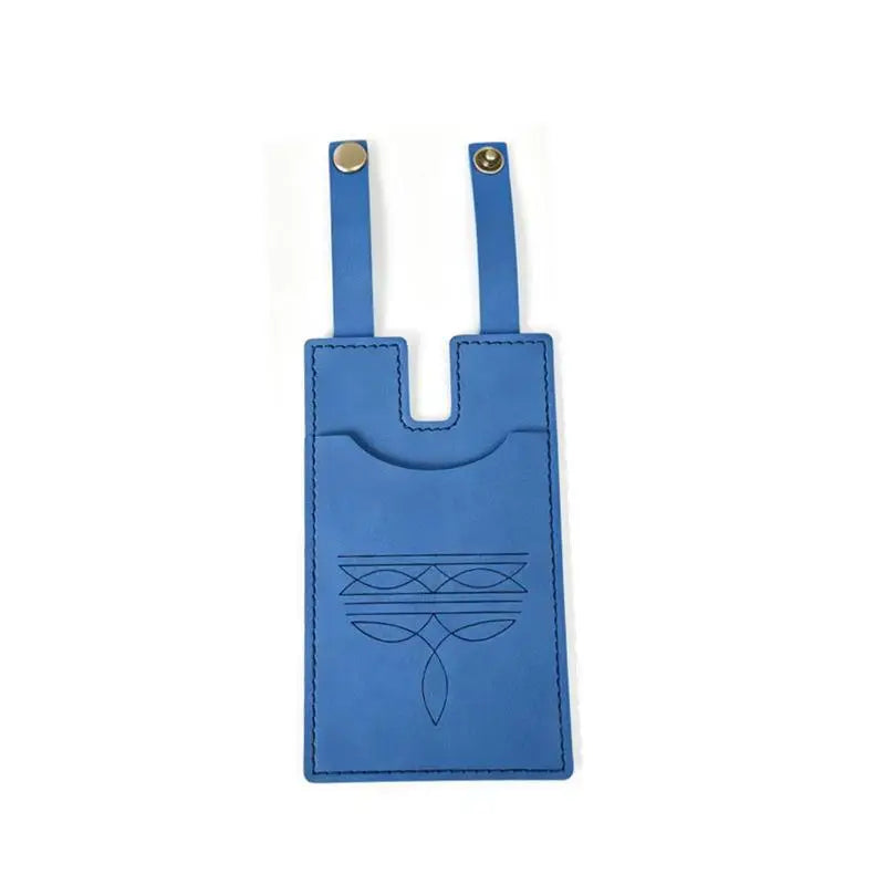PU Leather Luggage Tags Embossed Design Sturdy Snap Closure Perfect For Travel Suitcase ID Holder Multiple Color Options Oasis Select E