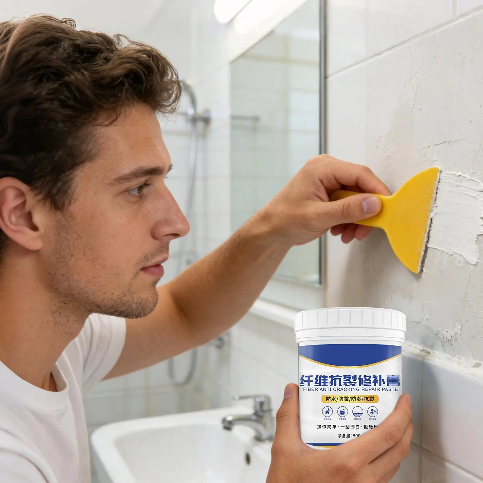 500g Long Lasting Waterproof Drywall Paste Wall Crack Repair Wall Mending Agent Putty for Indoor Home Kitchen Household Ceiling Oasis Select