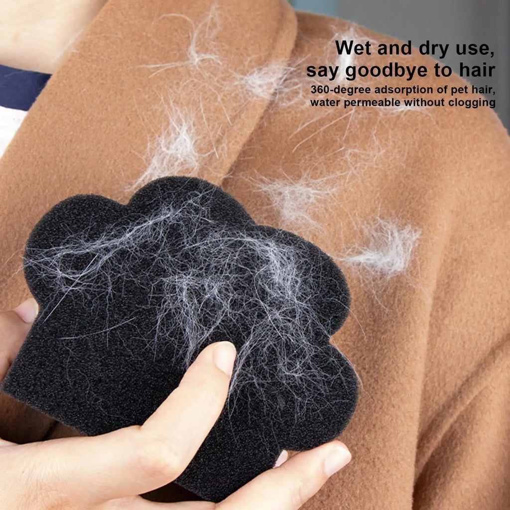 Washer Lint Catcher Pet Hair Catcher Cat Paw Shape Fabric Shaver Sponge Drain Prevention for Car Interior Bedding Couch Rug Oasis Select