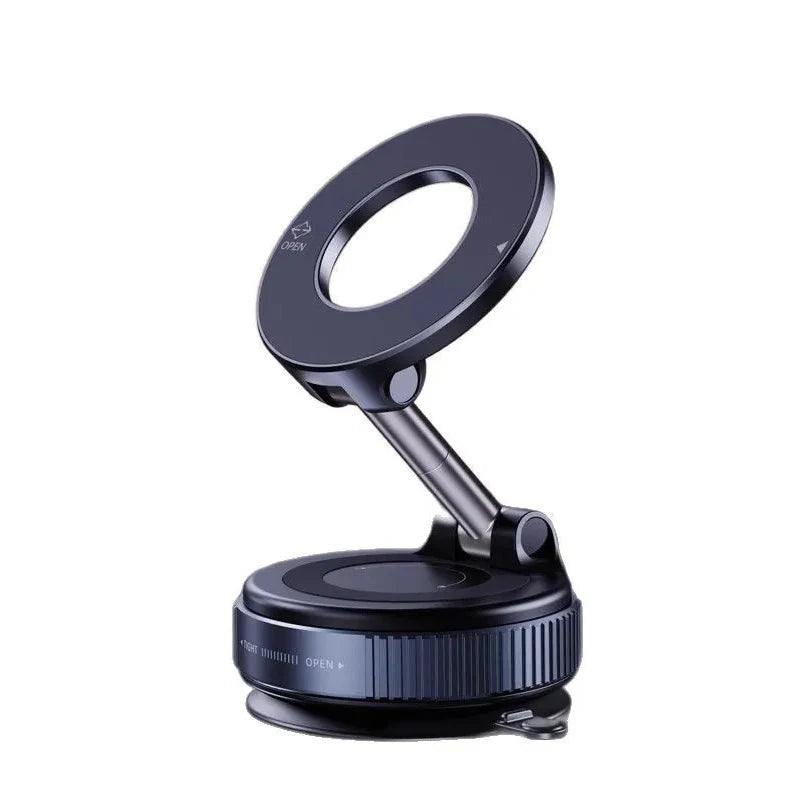 New foldable vacuum adsorption magnetic car phone holder 2025 suction cup dedicated navigation phone holder Oasis Select black