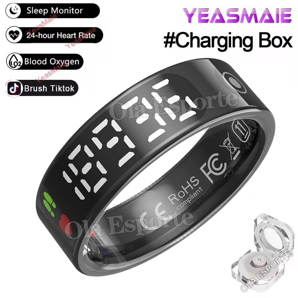 Smart Ring LED – Heart Rate, SpO₂ & Sleep Tracker | 5ATM
