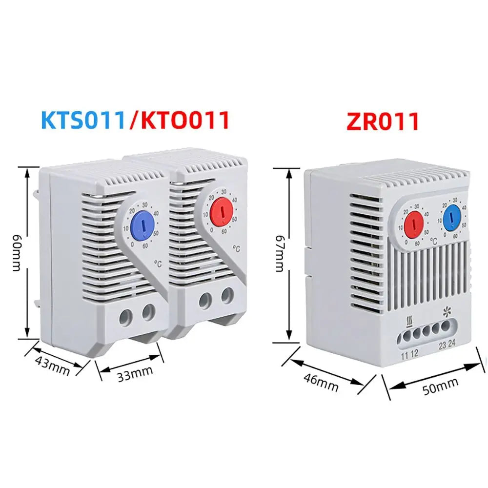 ZR011 Bimetallic Cabinet Thermostat | 0–60°C DIN Rail Mount