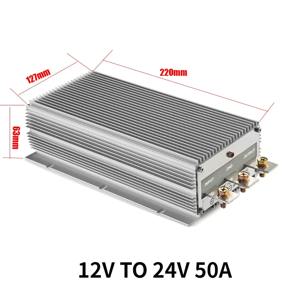 12VDC to 24VDC 30A-200A Step Up Booster Voltage Converter 12V to 24V DC-DC Power Boost Module Regulator for Cars Solar CE RoHS Oasis Select 12V TO 24V 50A 12V 24V