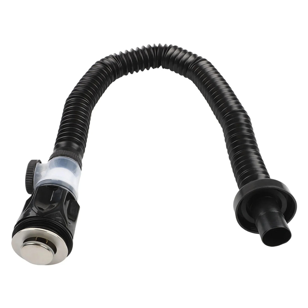 Bathroom Sink Drain Press Type Drain Fitting Black Manual Installation High-quality Materials Anti-insect Design Oasis Select