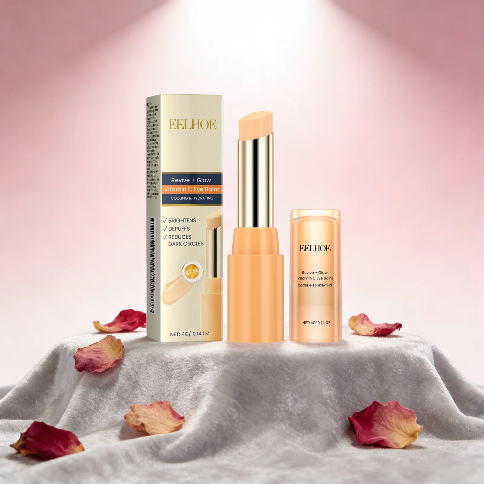 Vitamin C Eye Balm Remove Eye Bags Anti-Puffiness Dark Circles Brightening Eye Cream Deep Moisturizing Nourishing Eye Skincare Oasis Select