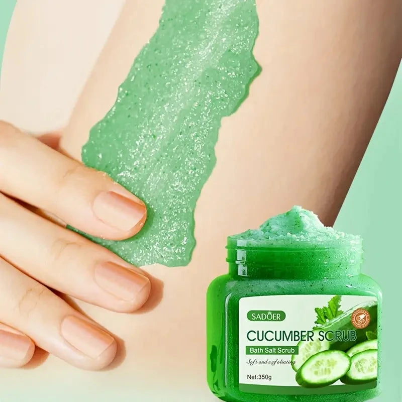 SADOER Cucumber Exfoliating Body Scrub & Bath Gel 350g