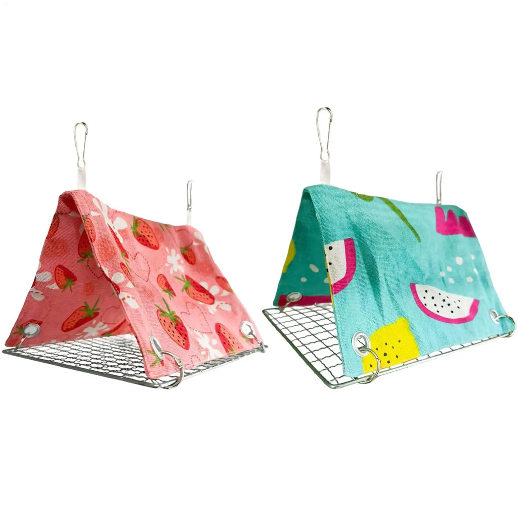 Print Bird Bed Mini Cage Squirrel Mat Guinea Pig Nest Hamster House Small Animal Sleeping Bed Pet Hanging Cage Bird Supplies Oasis Select