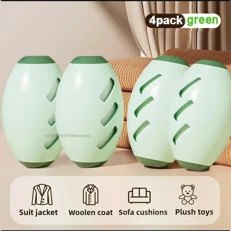 Portable Reusable Lint Roller Ball Washable Gel for Clothes and Pet Hair Removal Needed Compact Design with Ventilation Holes Oasis Select 4PCS-Green