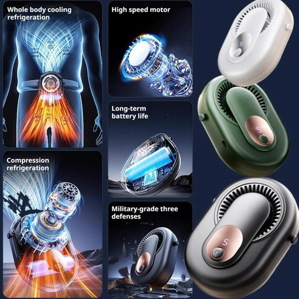 URGGU Portable Waist-Clip Fan – Hands-Free Outdoor Personal Fan