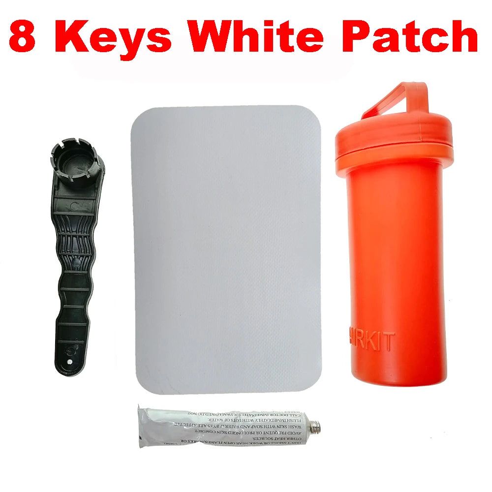 Boat Repairing Kit Inflatable Boat Stand Up Paddle Board Kayak Repair Kit Valve Key Patch Box Container Accessories Oasis Select 8 key White Patch