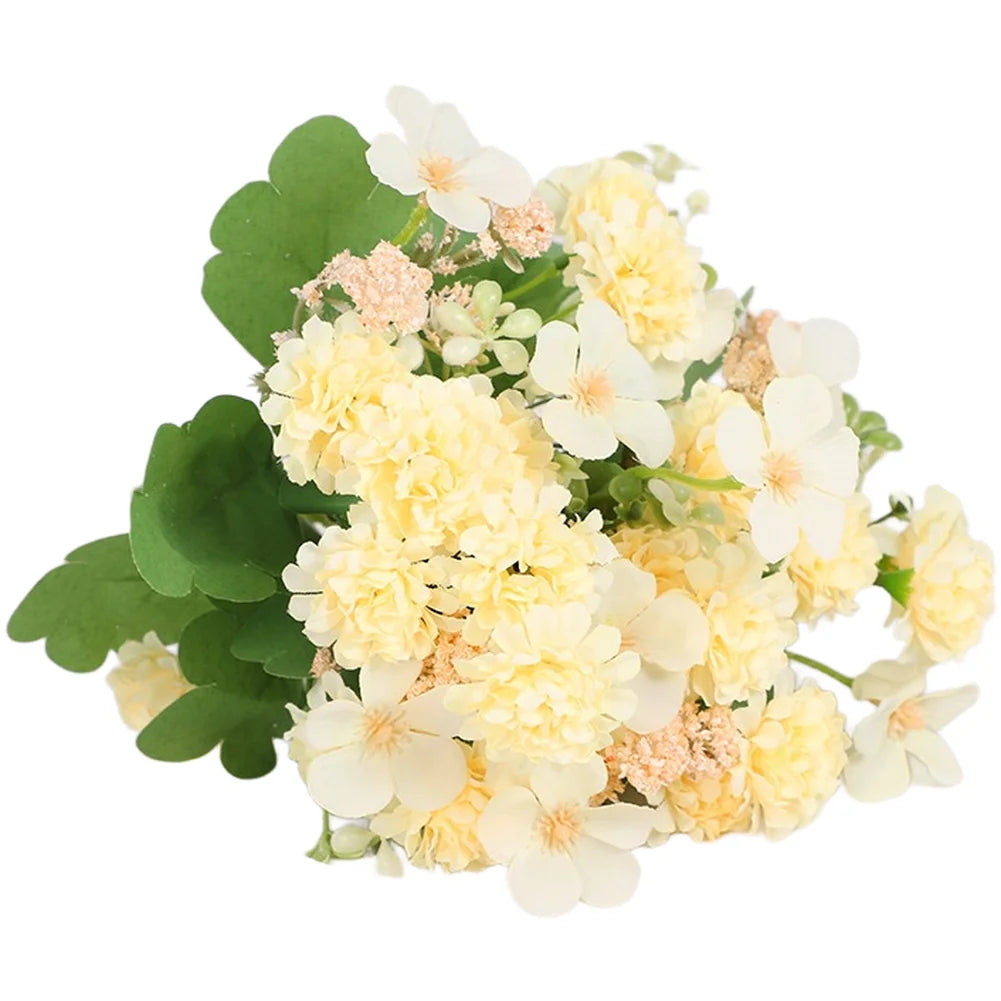 Artificial Silk Chrysanthemum Ball Bouquet Fake Flowers For Wedding Centerpiece Home Garden Decoration Photography Props Oasis Select Sparkling Wine Color
