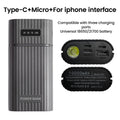 Power Bank Case for 18650/21700 Battery Pack No Soldering Fast Charging Charger DIY USB Power Bank for Cellohone Oasis Select Type C