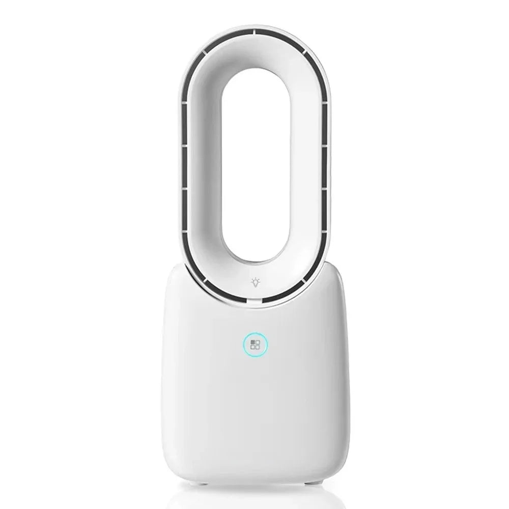 Colorful Light Portable Desk Fan 11.8 Inch LED Light Table Fan Quiet Touch Control Small Personal Cooling Fan Home Oasis Select White