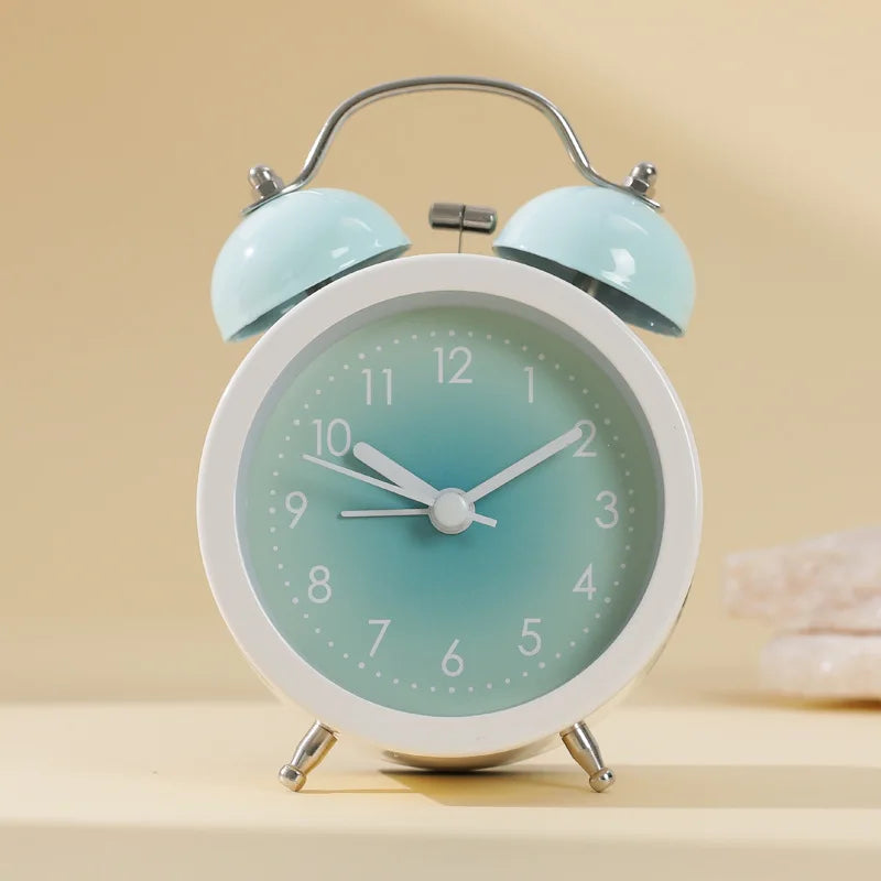 High Appearance Desktop Clock Ins for Elementary School Alarm Clock Girls Ornament Children Wake-up Tool Gradient Oasis Select green