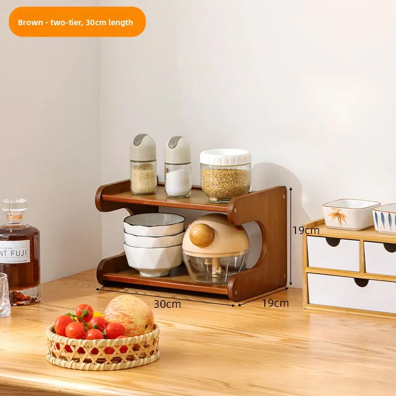Kitchen Rack Household Countertop Multifunctional Seasoning Storage Rack Countertop Multi-layer Vertical Dust Storage Rack Oasis Select 2-30cm