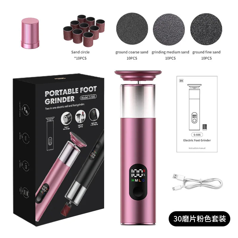 2-in-1 Electric Foot & Nail Grinder | Digital Display Rechargeable