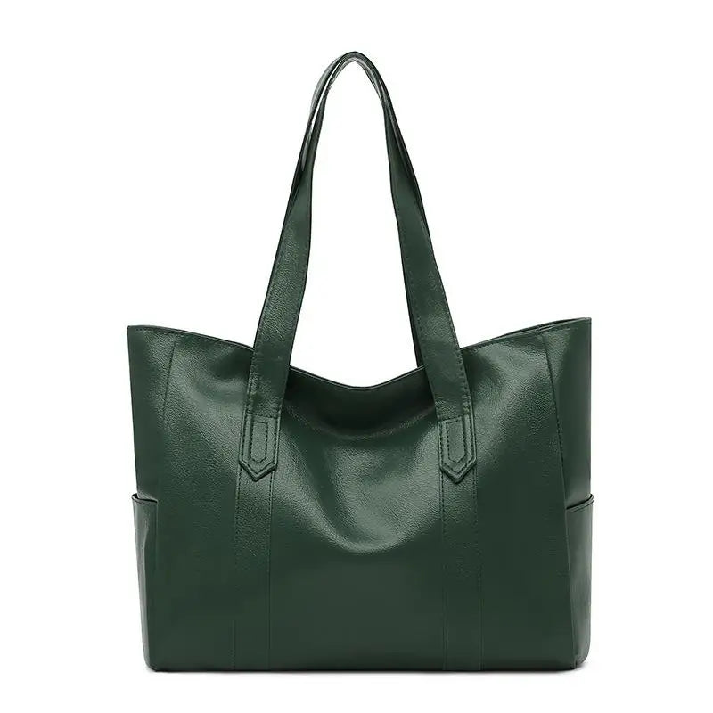 Women's Large Capacity PU Leather Tote Shoulder Crossbody Bag