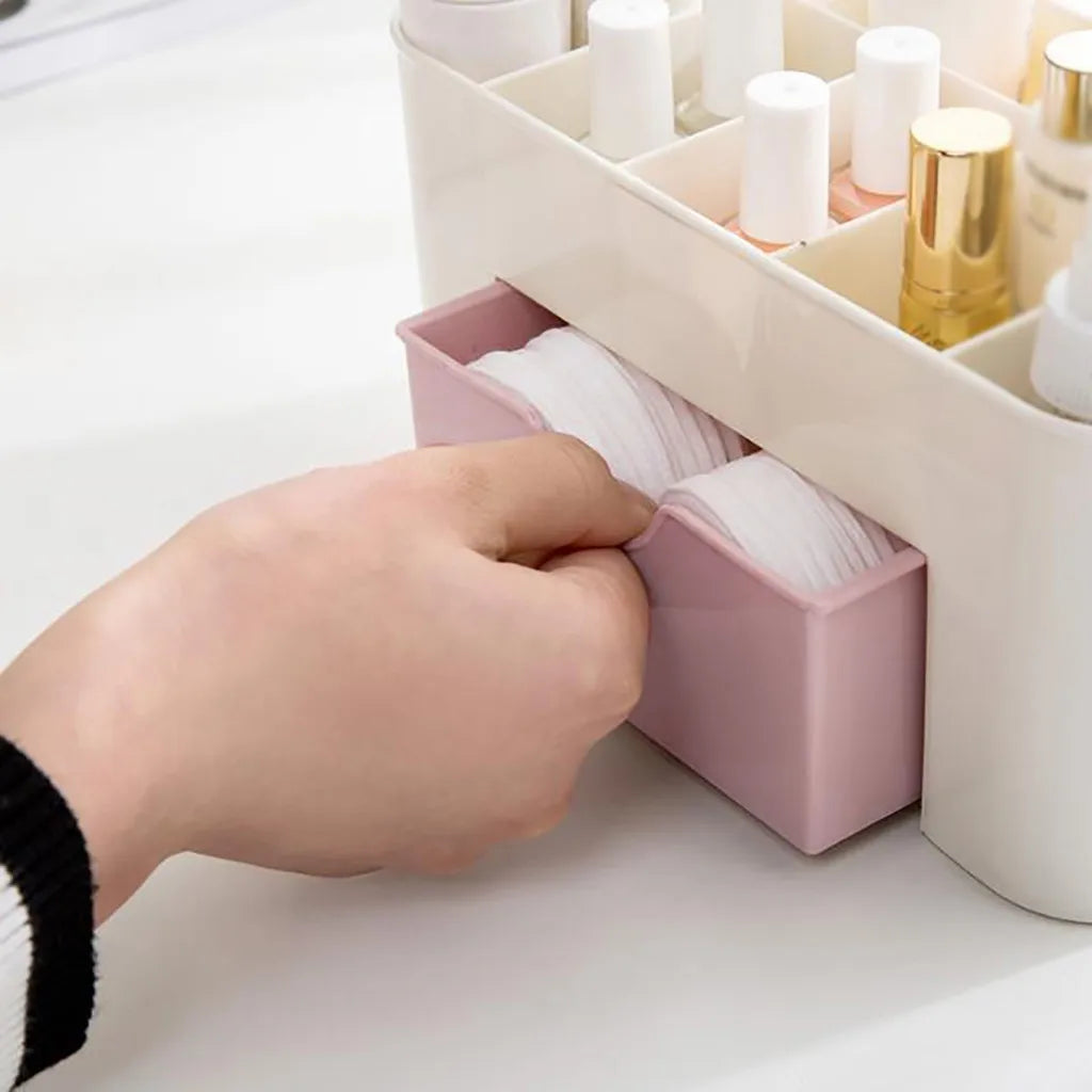 Double Layer Makeup Organizer with Drawers – Cosmetic & Jewelry Box Makeup Storage Organizer Oasis Select