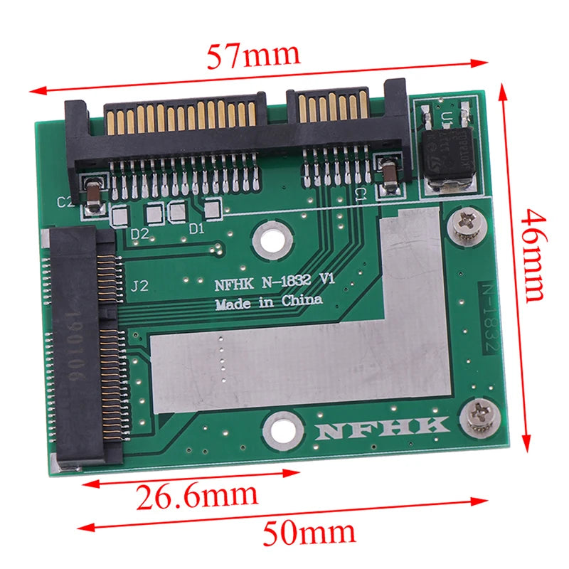 MSATA SSD to 2.5'' SATA 6.0gps adapter converter card module board mini pcie ssd Oasis Select