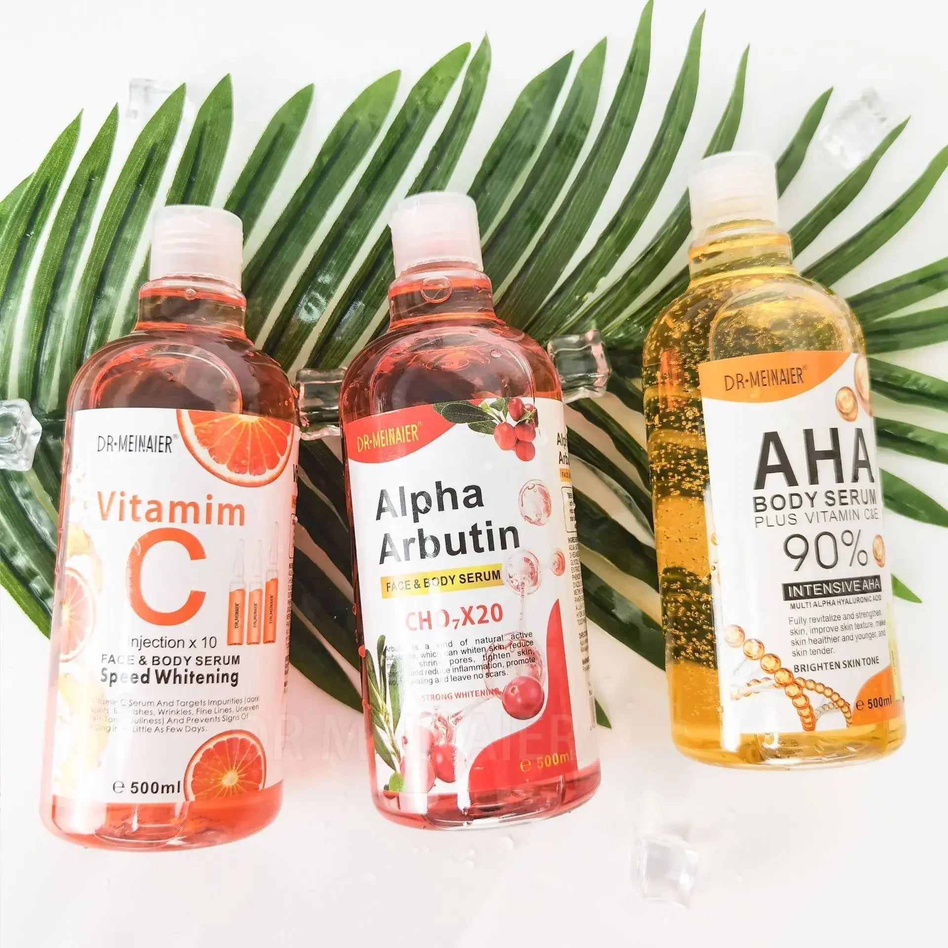 500ml Hyaluronic Acid, Nicotinamide Vitamin C AHA Face Serum Spots Eraser Corrector Whitening Moisturizing Lightening Body Serum Oasis Select